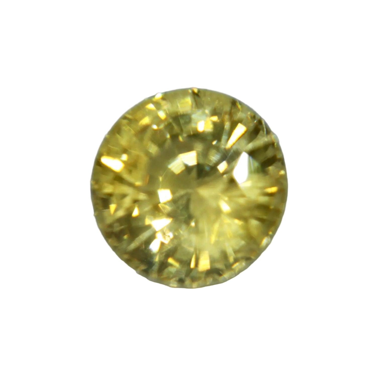 Natural yellow sapphire 0.90 carat round cut Ceylon loose gemstone