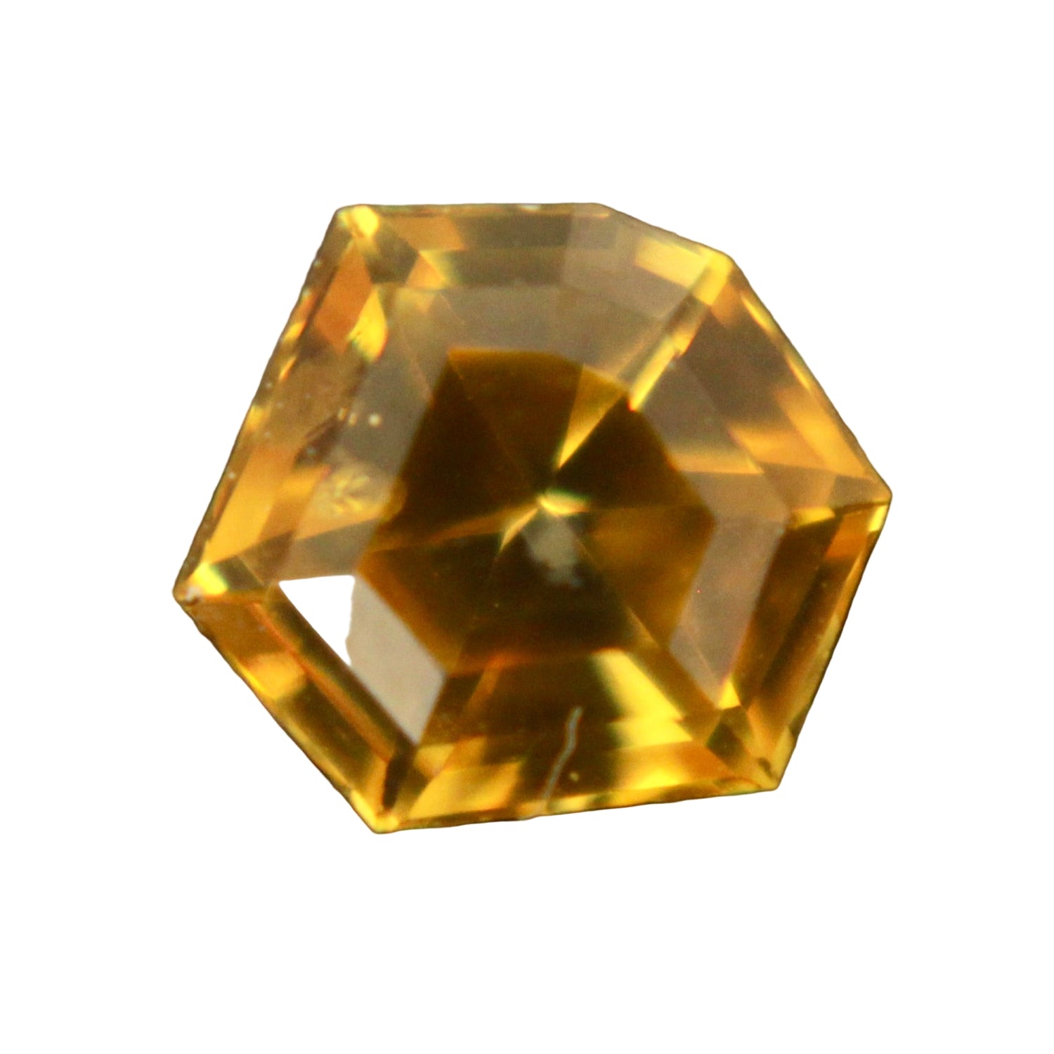 0.85ct natural yellow sapphire freeform cut Ceylon gemstone