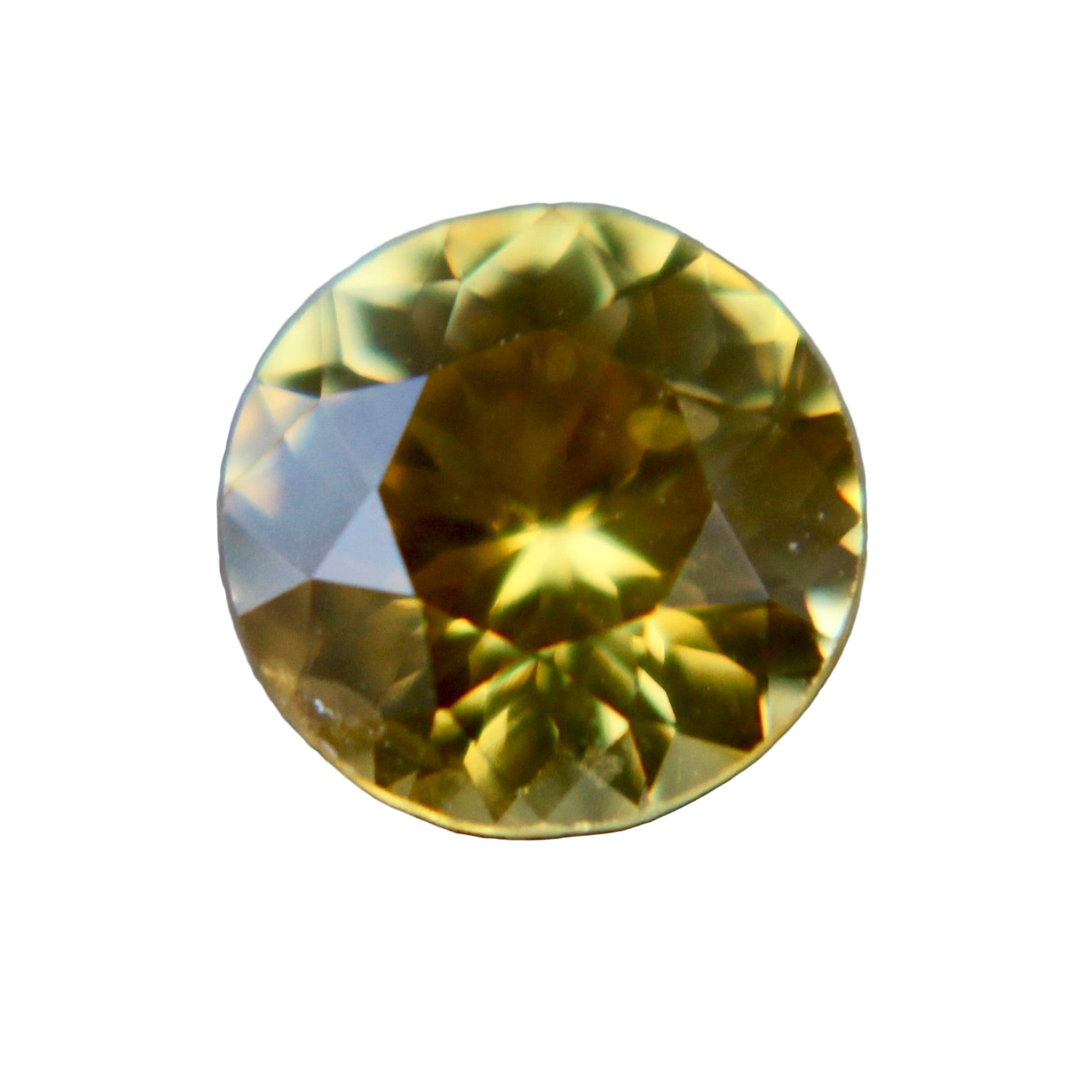 Natural Yellow Sapphire 0.90ct Round Cut Loose Gemstone from Ceylon