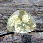 Bright yellow trillion cut sapphire ethically sourced from Sri Lanka