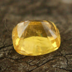 2.01ct Ceylon yellow sapphire, cushion cut, Included clarity — macro under daylight