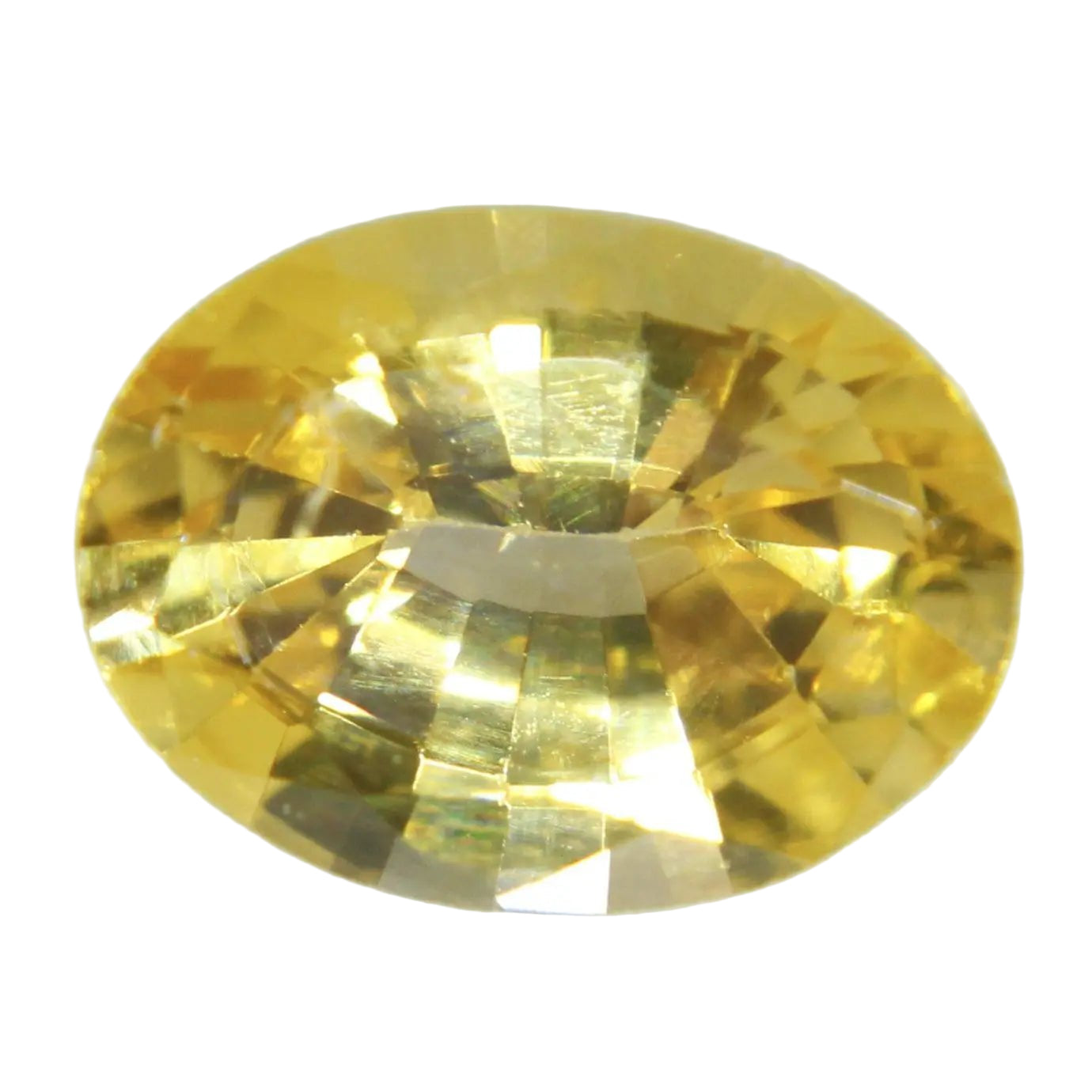 0.55 ct natural yellow sapphire, Ceylon origin, oval 6 × 4.5 × 2.9 mm, VS clarity, unheated