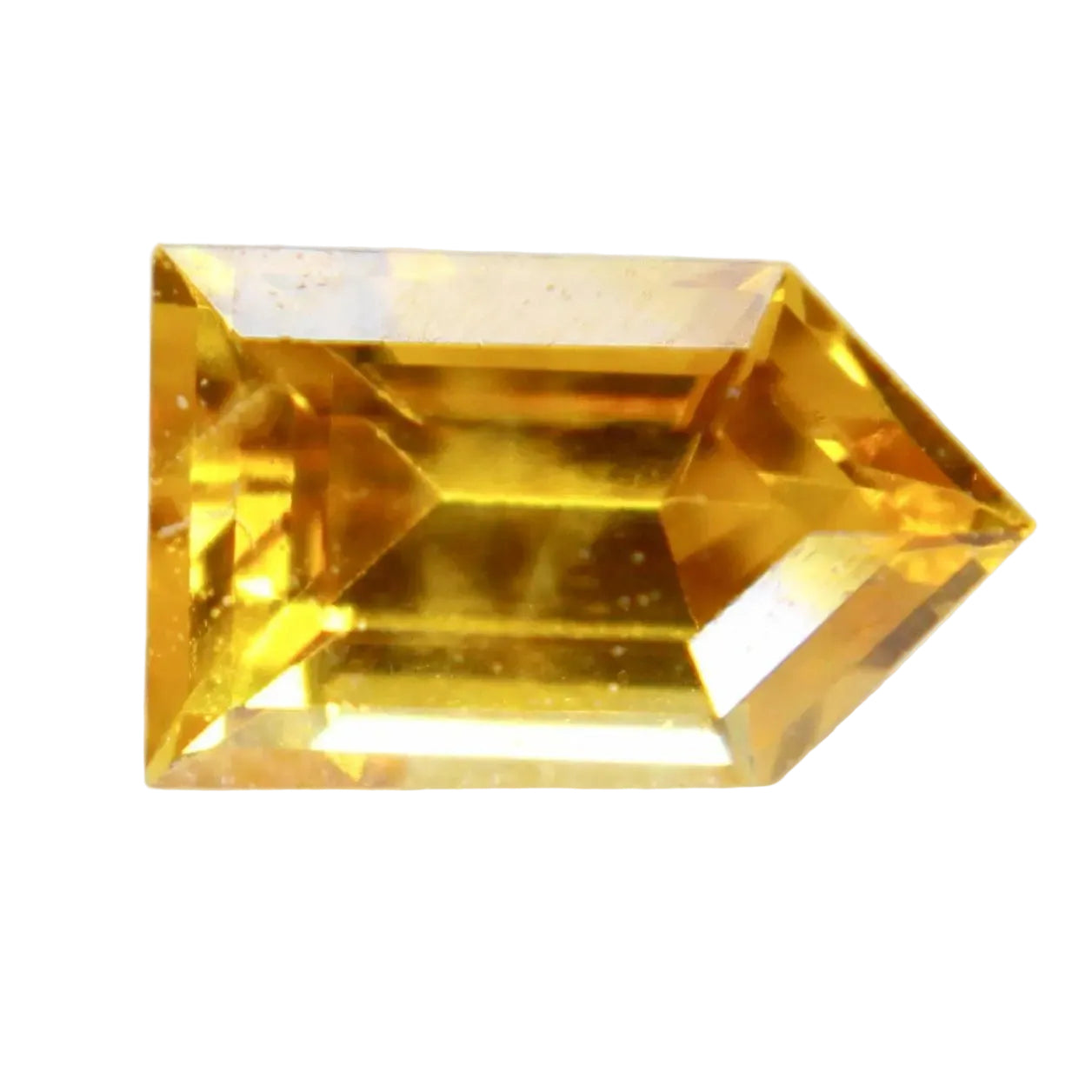 Natural yellow sapphire 0.36 carat freeform cut loose gemstone from Ceylon