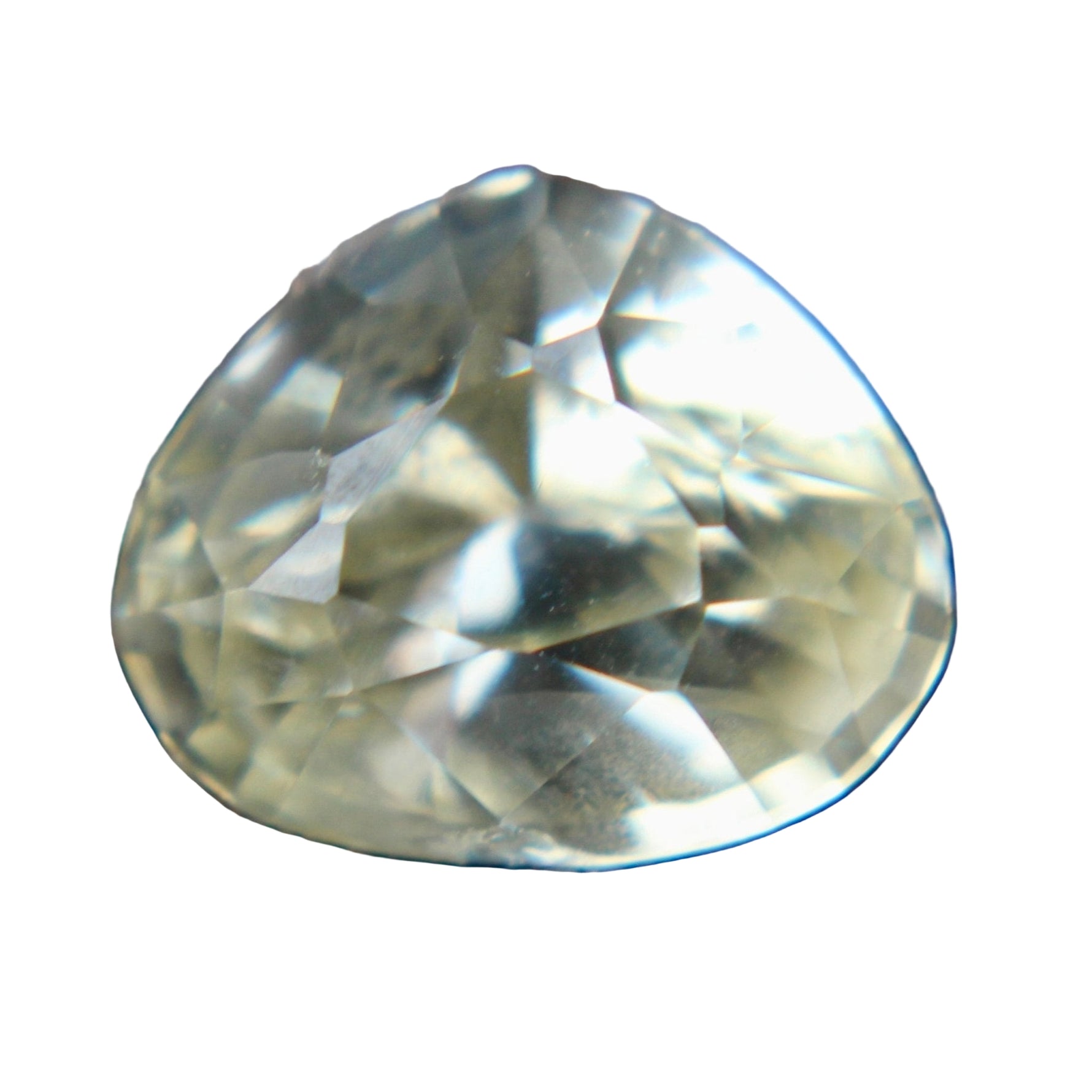  1.82ct natural yellow sapphire trillion cut unheated Ceylon gemstone