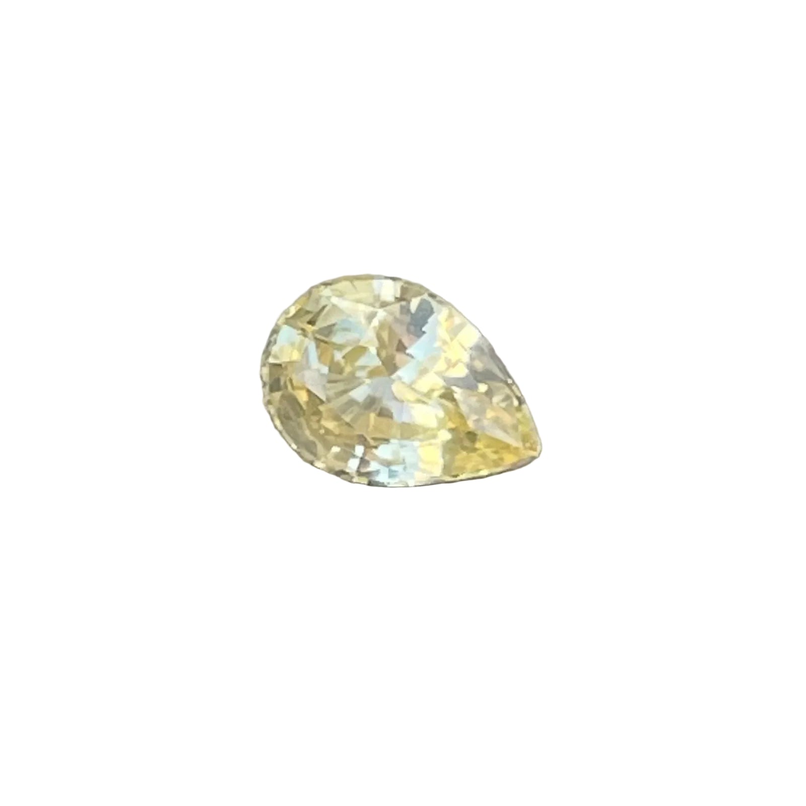 Natural yellow sapphire 0.75 ct pear cut from Ceylon – VS clarity loose gemstone