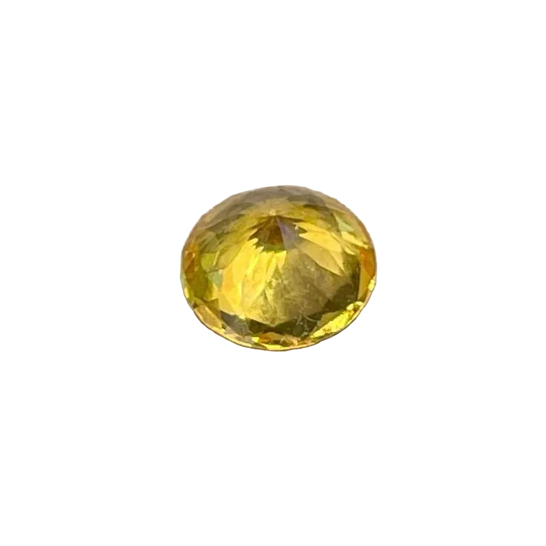 Natural Ceylon yellow corundum with bright scintillation
