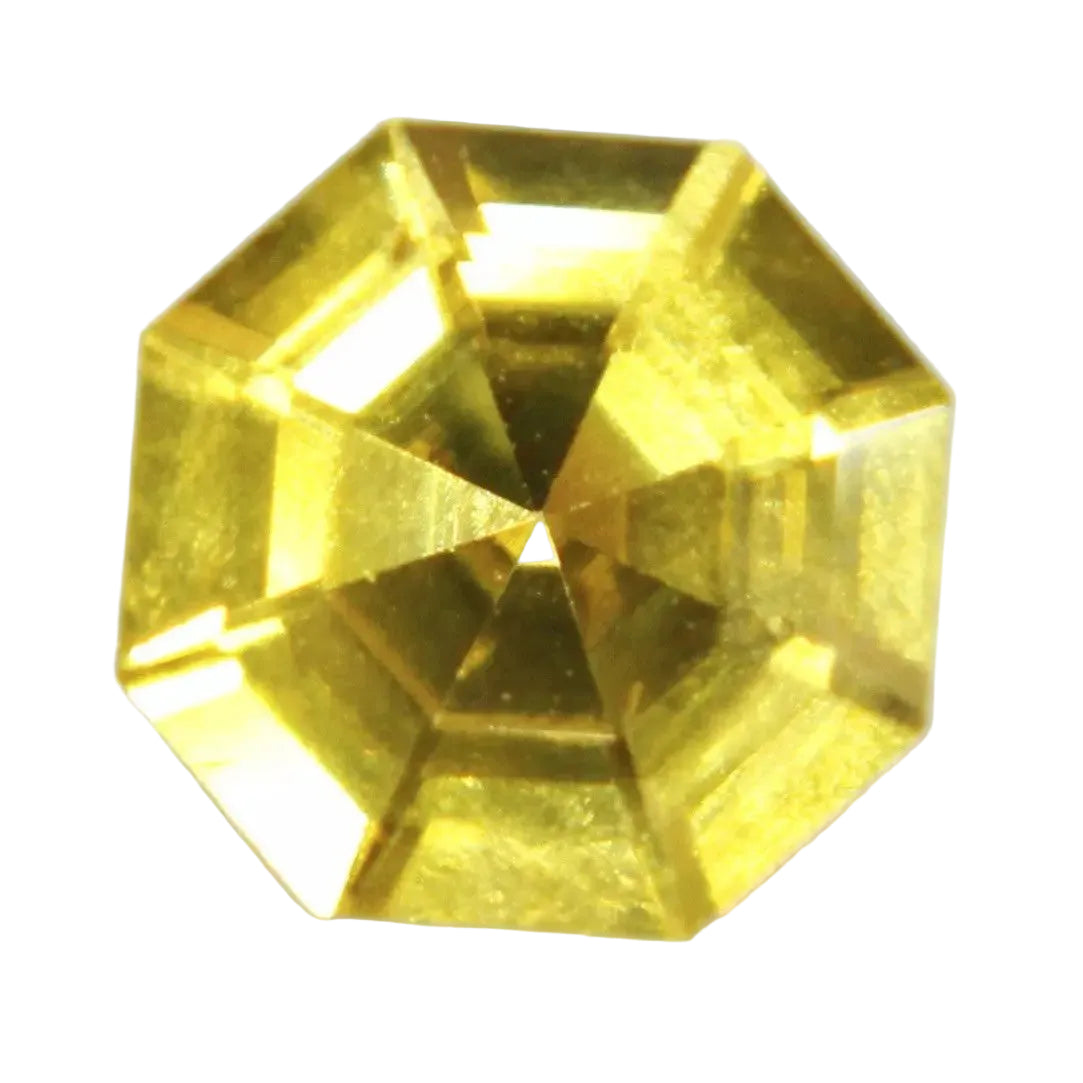 Natural yellow sapphire hexagon cut 0.43 carat Ceylon loose gemstone
