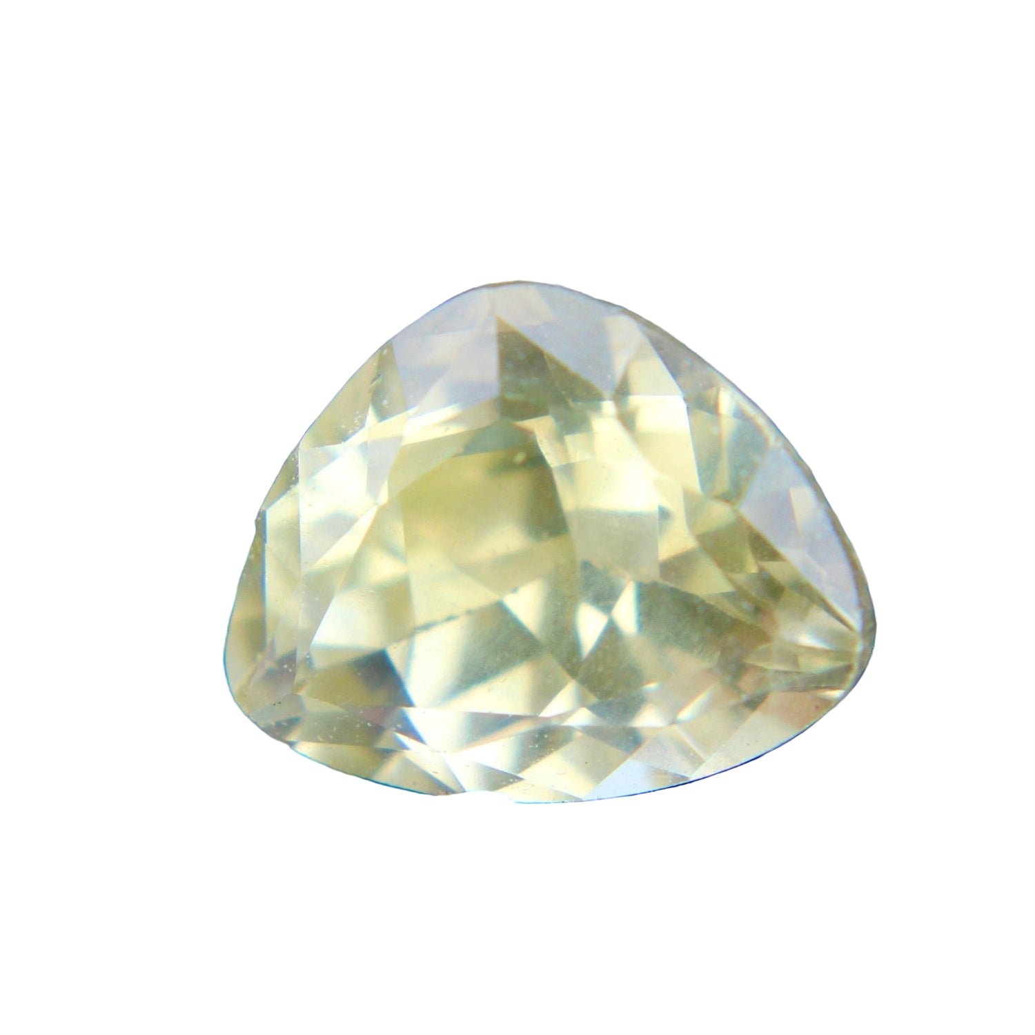 1.10ct natural yellow sapphire trillion cut untreated Ceylon gemstone
