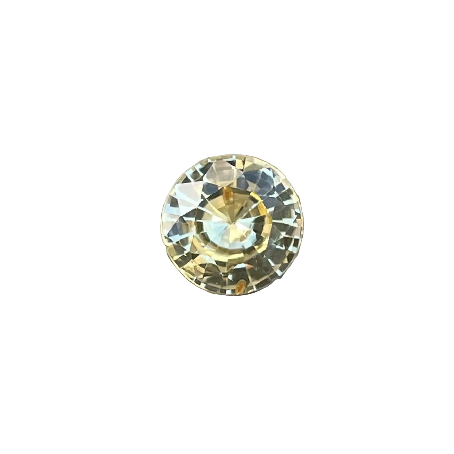 1.07 ct Natural Yellow Sapphire, Round Cut, Ceylon origin, heated, VS clarity – Sapphire Pal