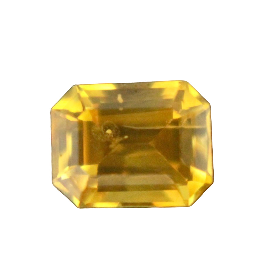 0.72 ct Natural Yellow Sapphire, Emerald Cut, Ceylon origin, heated, SI clarity – Sapphire Pal