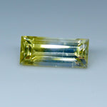 Yellow-white sapphire 1.45ct baguette cut 9.27×3.97×3.54 mm, unheated untreated Ceylon