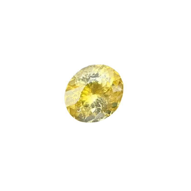 Natural bi-colour sapphire 2.12ct oval cut yellow white Ceylon sapphire – Sapphire Pal