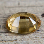 7.43 x 5.33 mm oval yellow zircon, faceted gemstone for fine jewelry