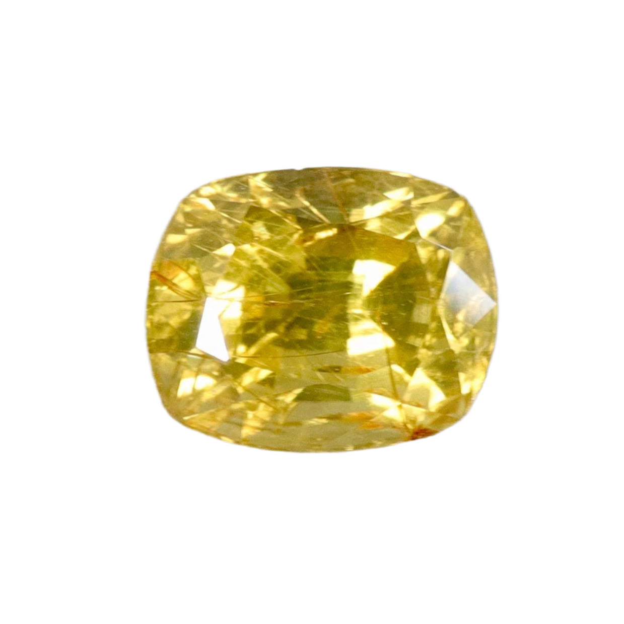 Natural Yellow Zircon – 2.76 Carat Cushion Cut | Loose Gem for Jewellery Making | Ceylon - Sapphire pal