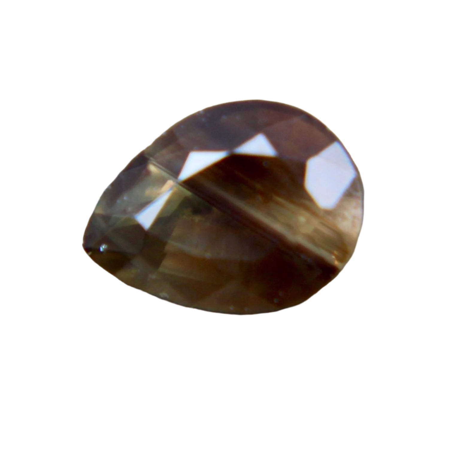 0.77 Carat Natural Yellowish Brown Sapphire Pear Cut Untreated Gemstone from Madagascar