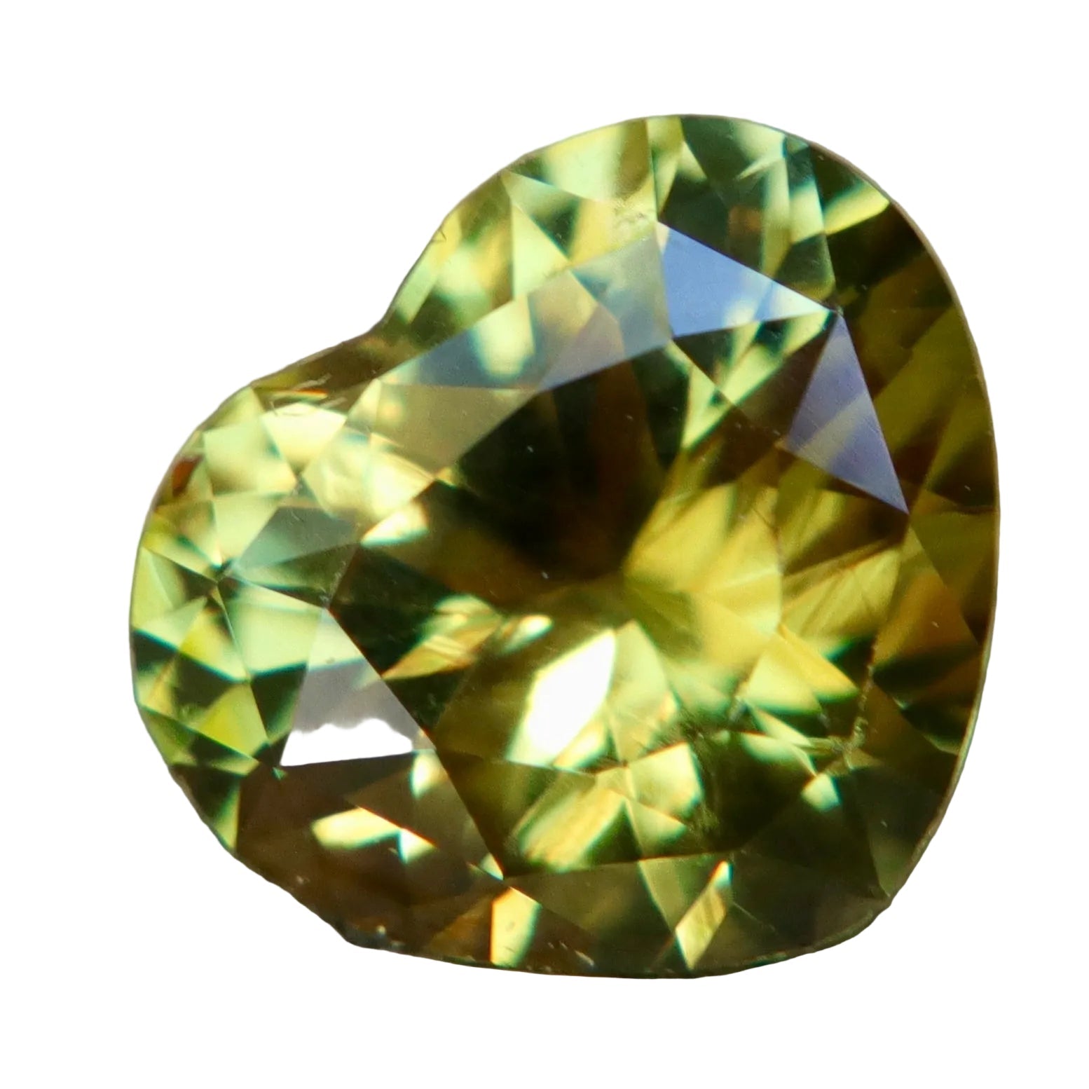 Natural Yellowish Green Chrysoberyl 1.40ct Heart Cut – Ceylon - Sapphirepal