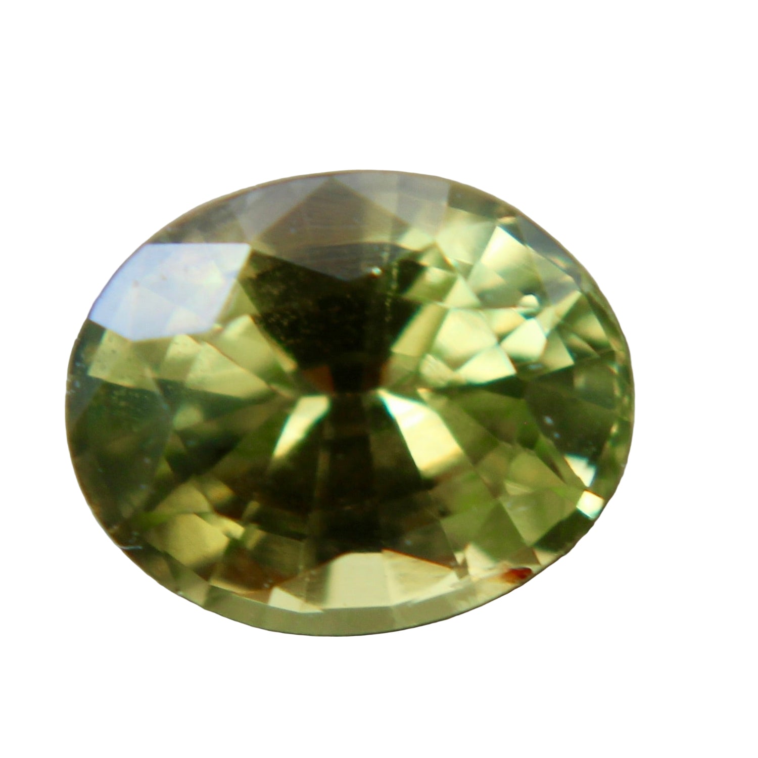 0.88 ct Natural Yellowish-Green Sapphire, Oval Cut, Ceylon origin, unheated untreated, SI clarity – Sapphire Pal