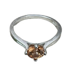 Ceylon natural zircon ring 0.90 carat, sizes 5–7, gift boxed for special occasions
