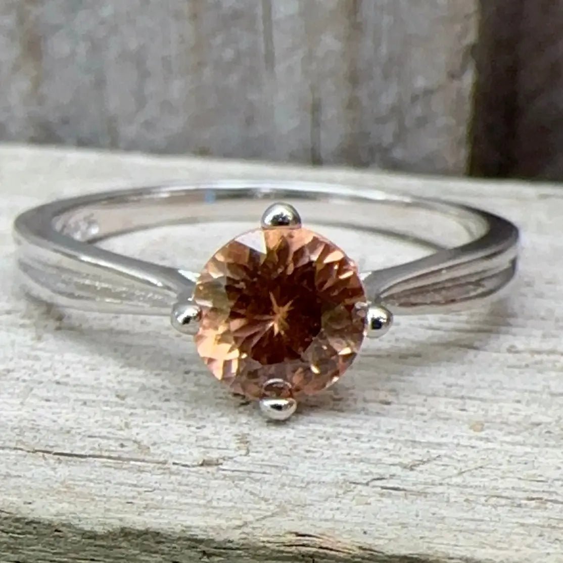 Natural Zircon Silver Ring - Sapphirepal