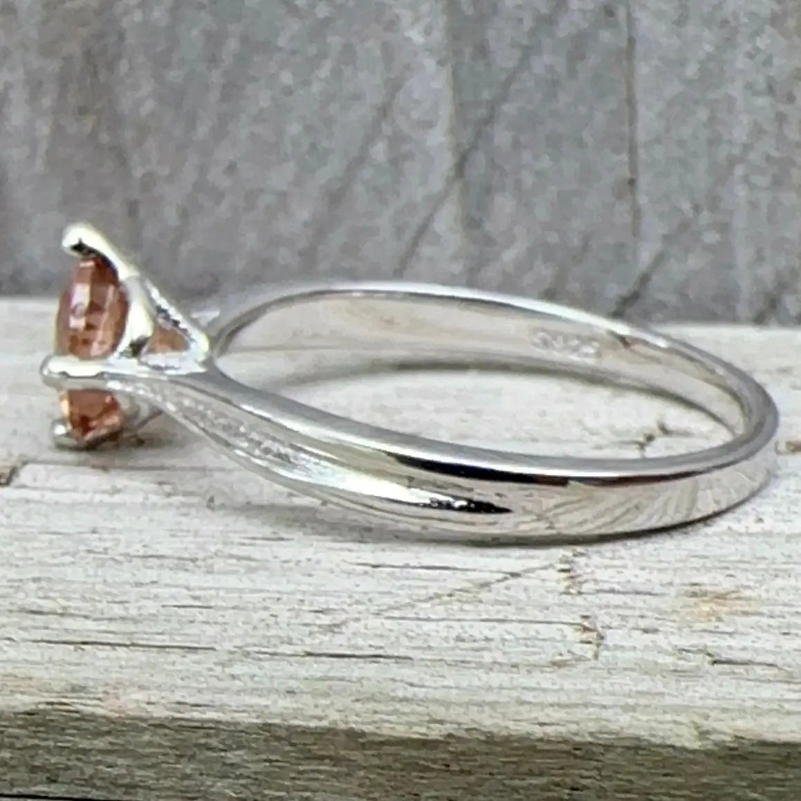 Natural Zircon Silver Ring - Sapphirepal