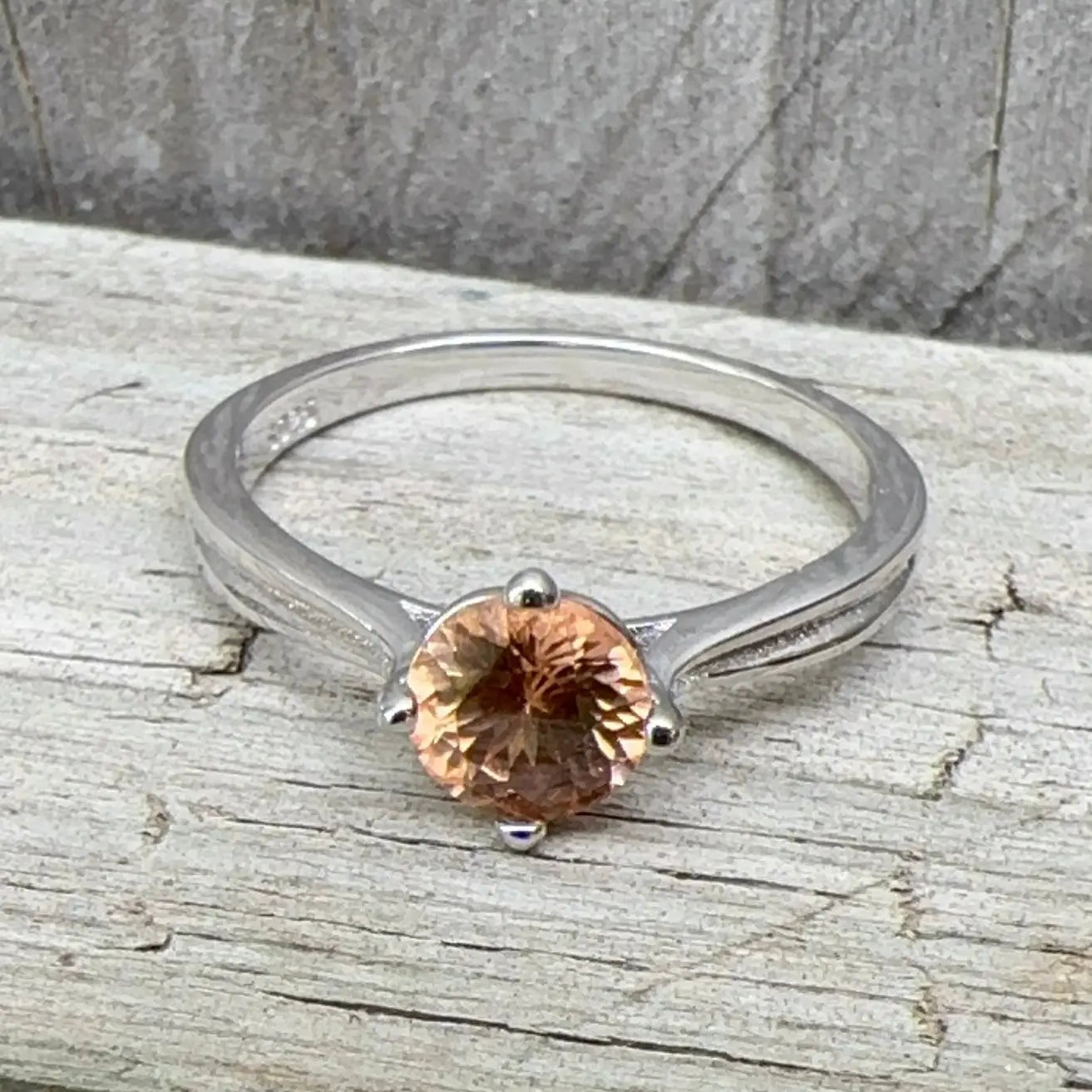 Natural Zircon Silver Ring - Sapphirepal