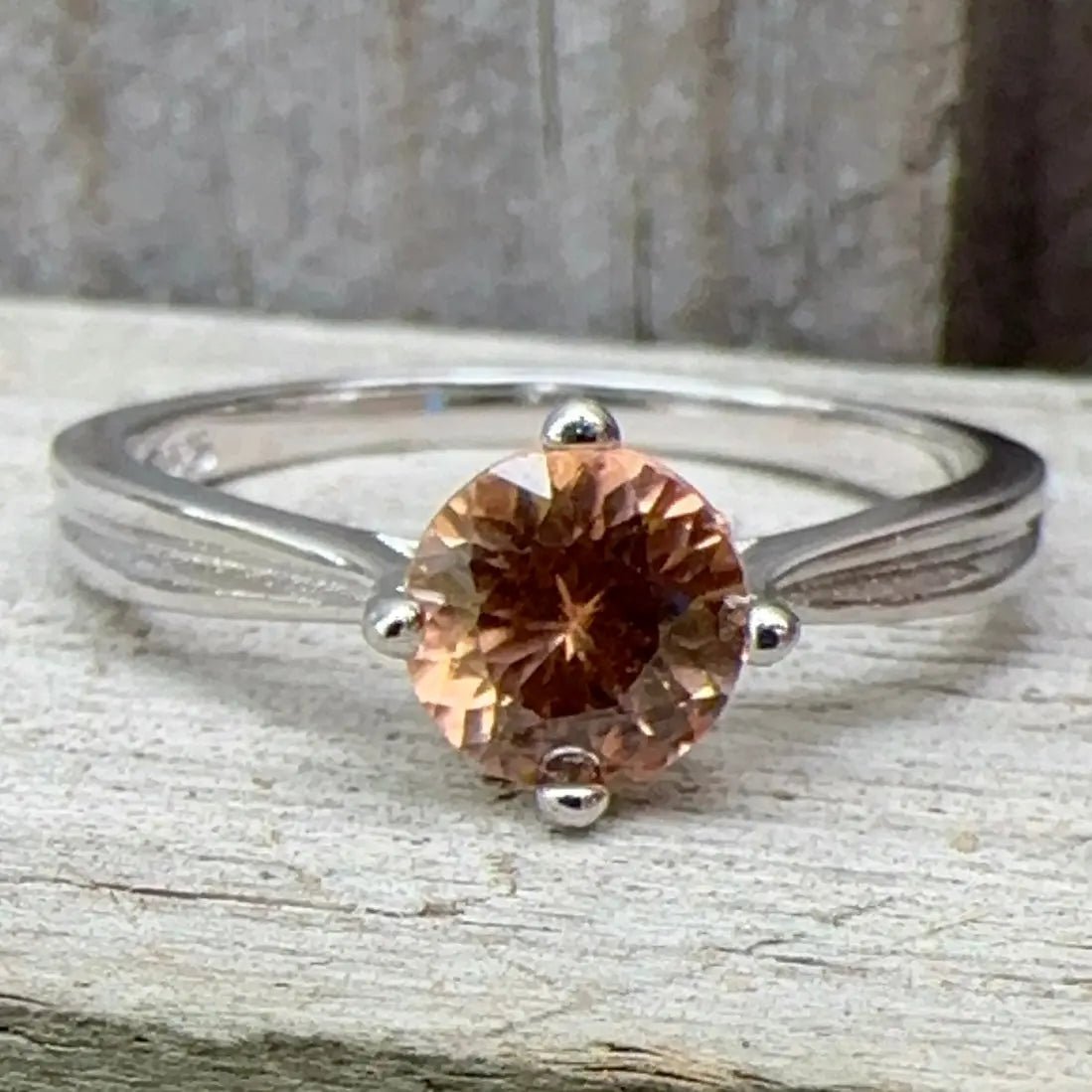 Natural Zircon Silver Ring - Sapphirepal