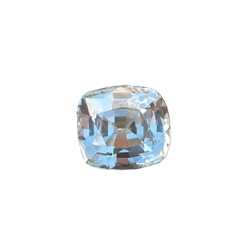 2.09 Carat Pale Peachy Champagne Sapphire Cushion Cut Unheated Gemstone from Ceylon