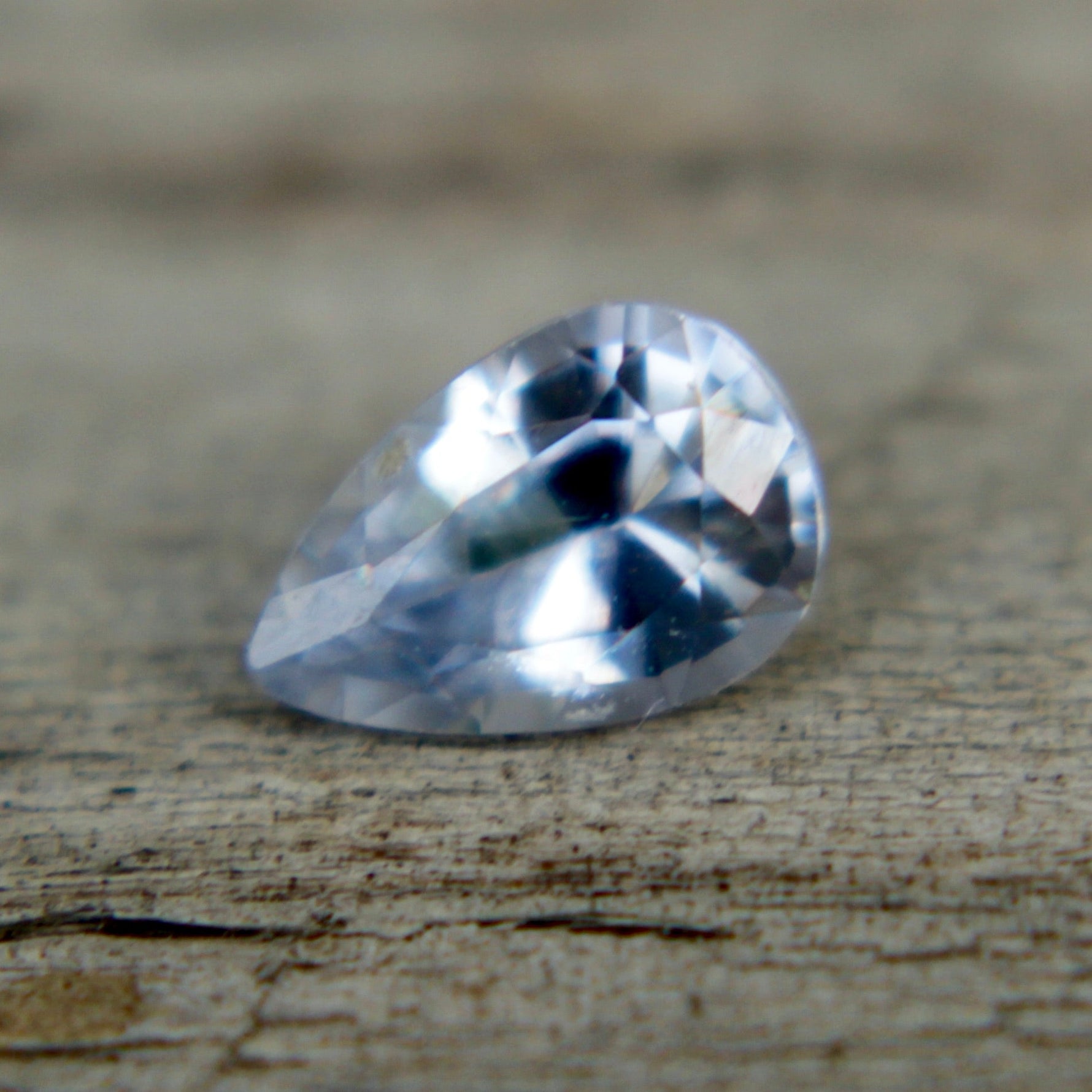 Pear cut pale blue sapphire for bespoke jewelry design