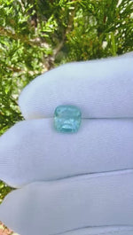 Natural Aquamarine 4.75ct Cushion Cut Loose Gemstone Salt and Pepper Included Unheated Earth Sourced