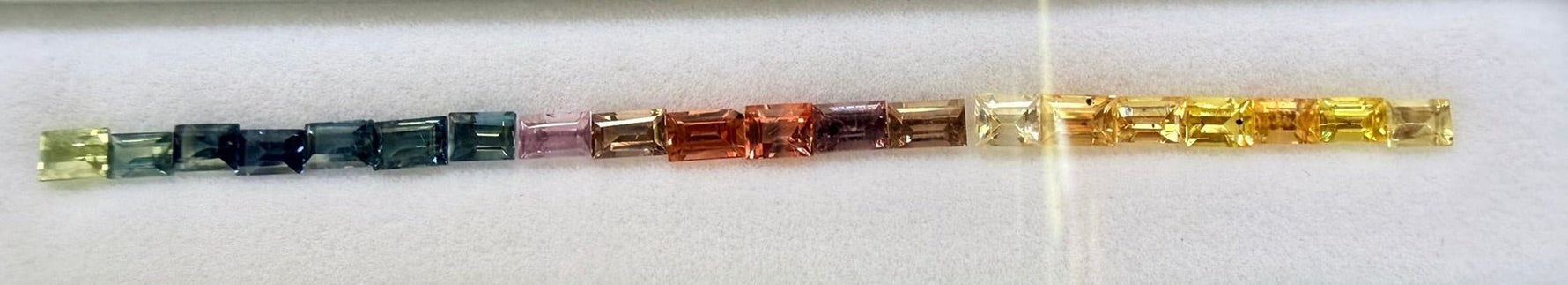 Rainbow Sapphire Baguette Set ~5 Carat Natural Colored Loose Gemstones 3.5x2.5mm - Sapphirepal