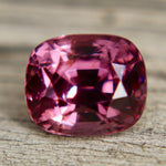 Rose magenta pink Ceylon spinel cushion cut gemstone with VVS clarity