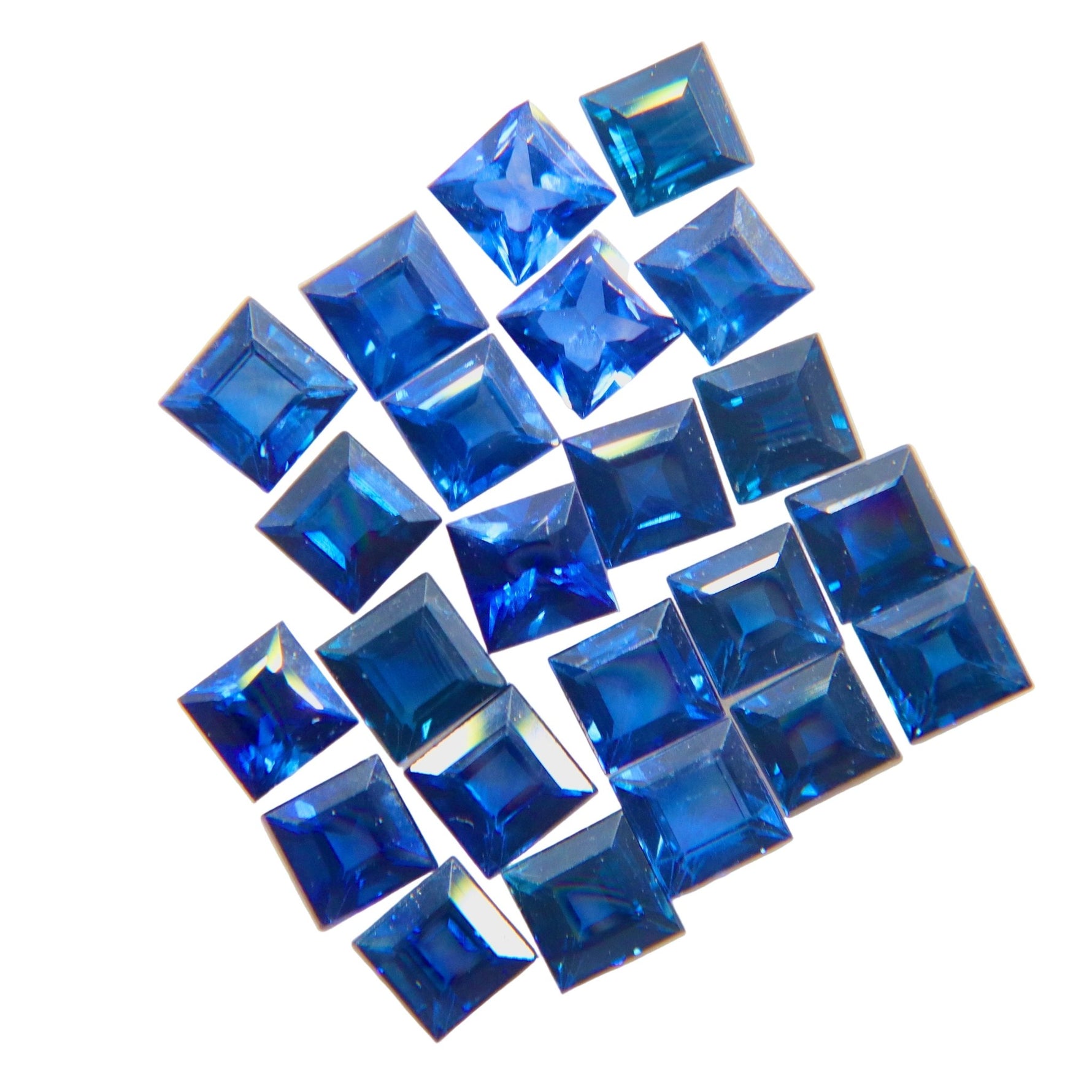 Royal Blue Ceylon Sapphires – 4.70ct Matched Set (Princess Cut 3.00 mm, VS–VVS) - Sapphirepal