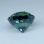 Unheated Ceylon blue-green sapphire showing roundish oval facets