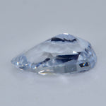 Alt: Side profile of untreated 2.70ct white sapphire showing its 5.14 mm depth