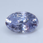 Untreated oval purple sapphire showing its natural included clarity