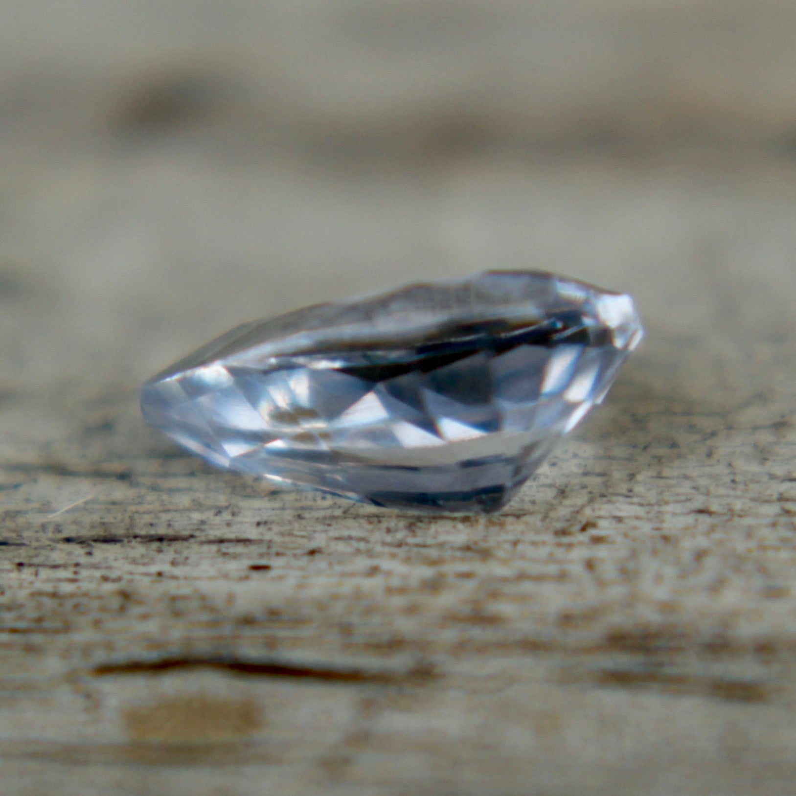 VS clarity pale blue sapphire pear shape gemstone