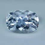 Side profile of a 7.90 × 5.80 mm natural white sapphire