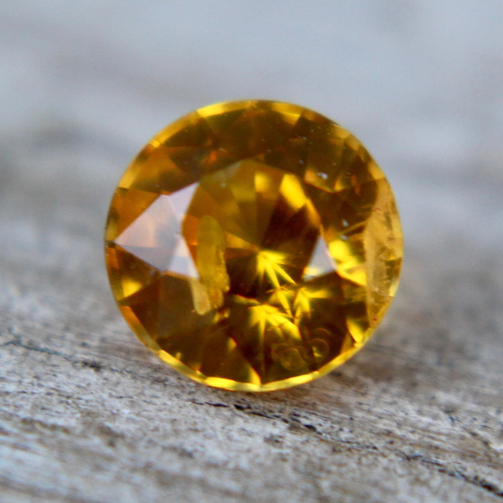 1.23 ct natural yellow Ceylon sapphire for a custom ring