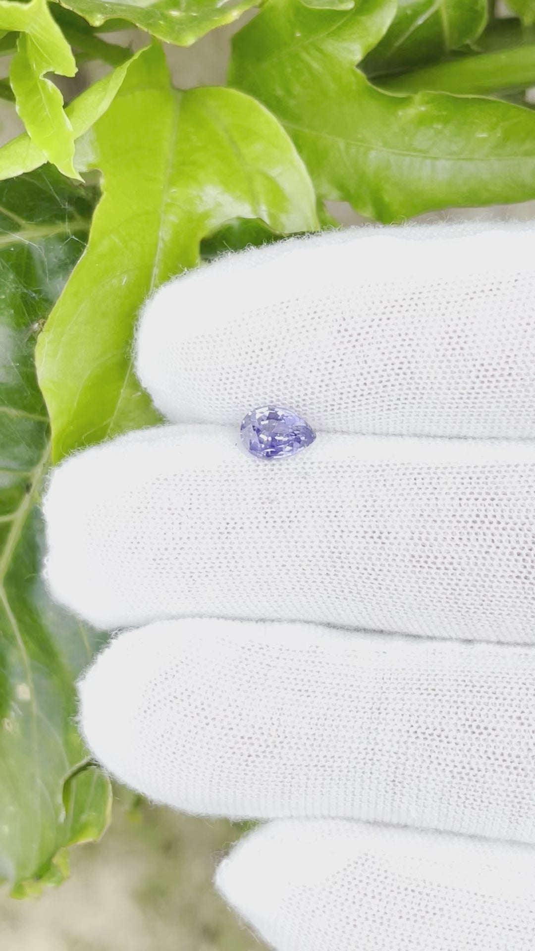 Unheated purple sapphire 7.45×5.66×3.70 mm – side profile - video