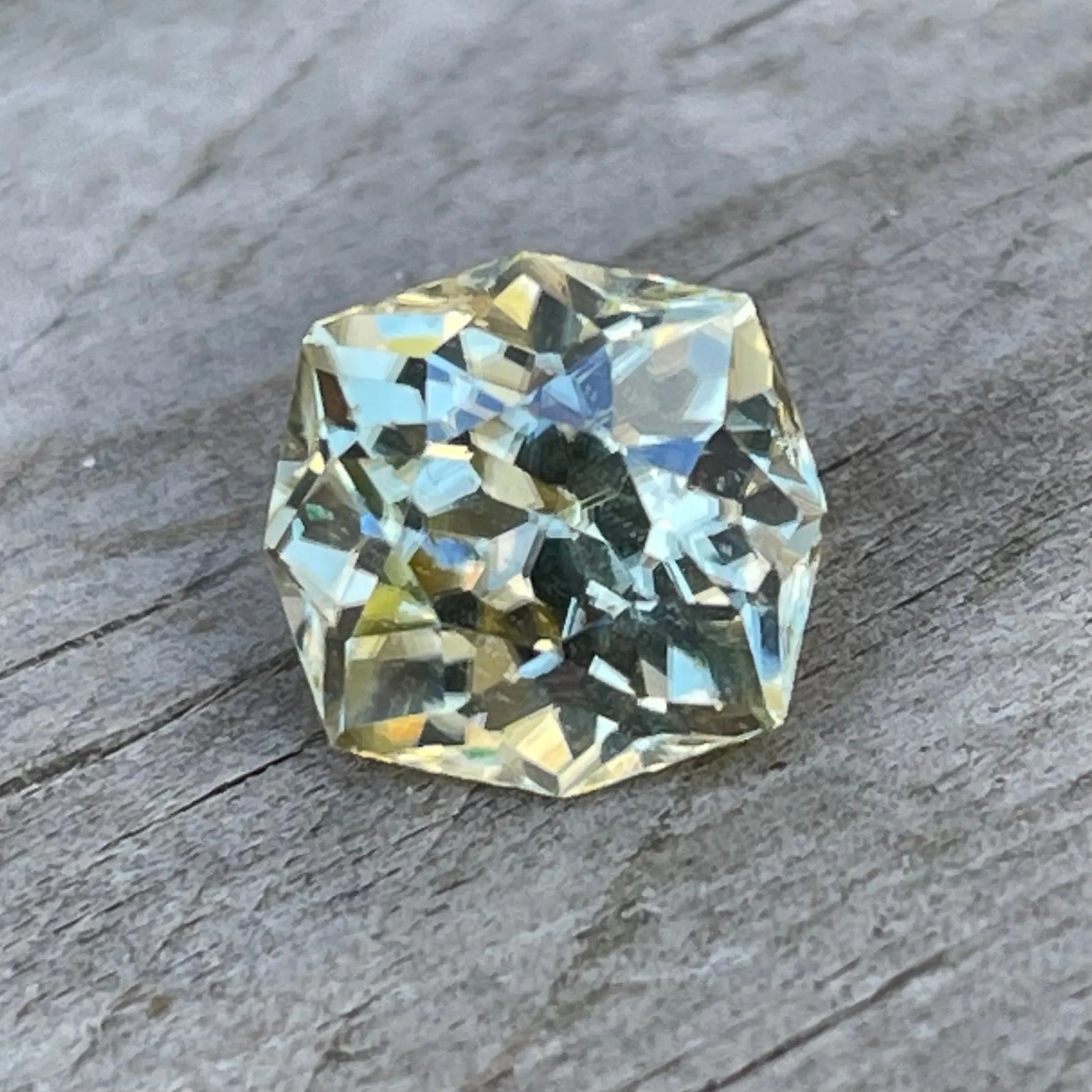 Faceted natural yellow zircon for a custom jewelry setting