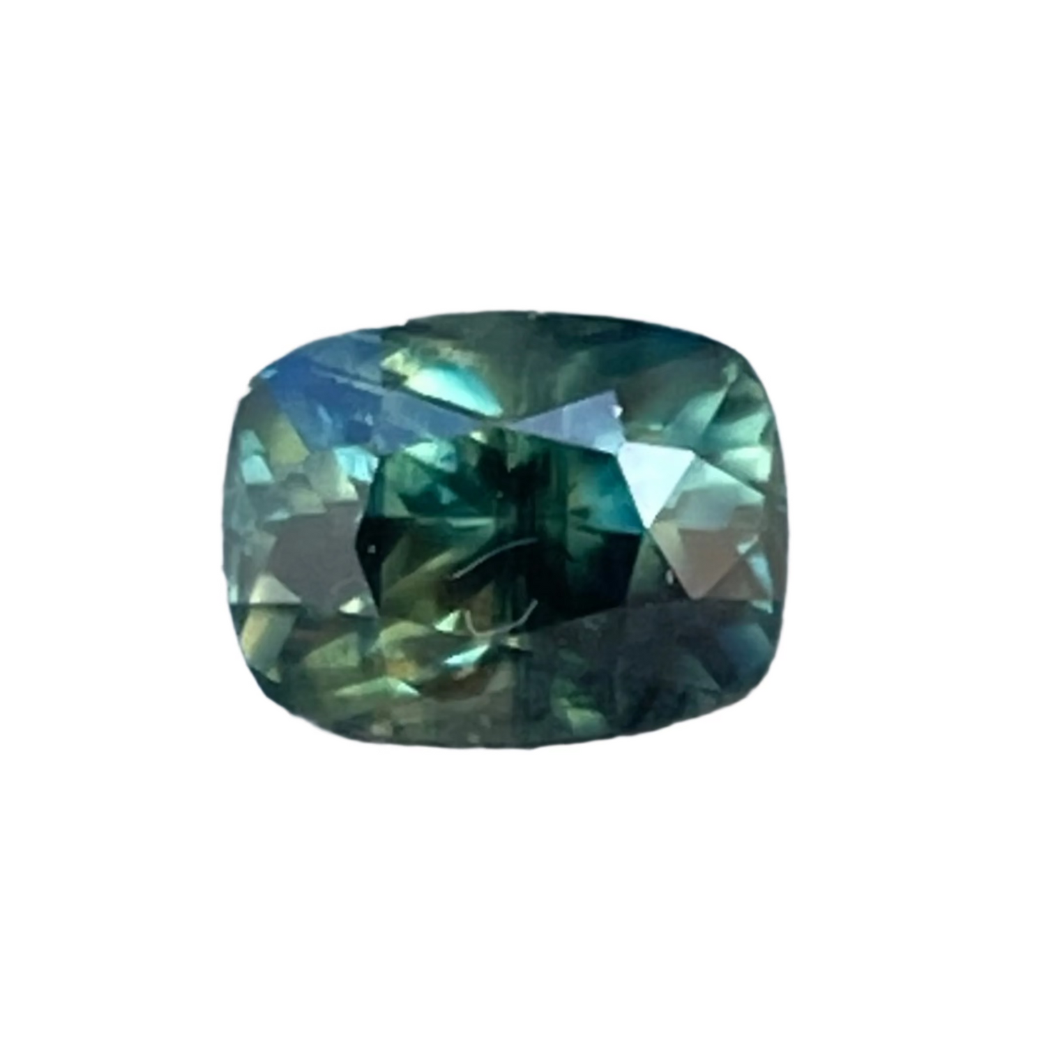 Natural Green Sapphire – 1.63 Carat Cushion Cut | Madagascar Origin
