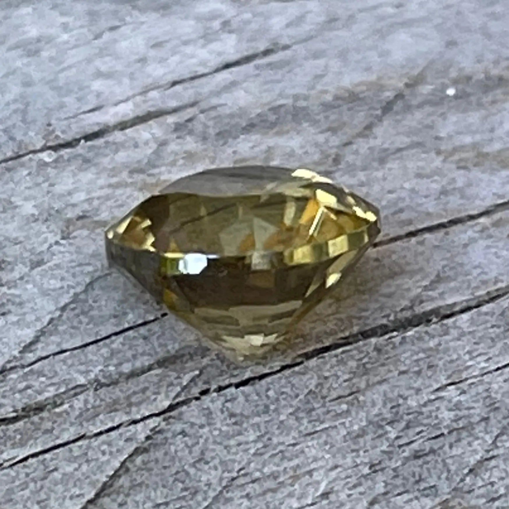 Untreated zircon from Sri Lanka with a greenish yellow color